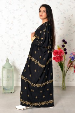 3805 3 Overall embroidered abaya
