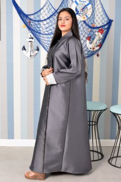 3804 3 Lace embellished abaya