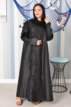3803 5 Floral applique abaya
