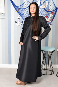 3803 3 Floral applique abaya