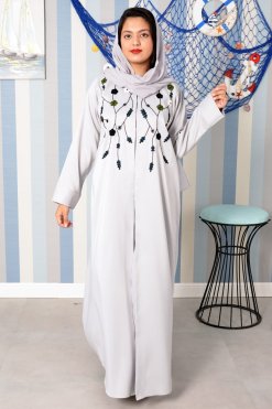 3800 6 Beads embellished abaya