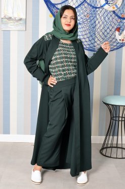 3794 6 Green travel abaya