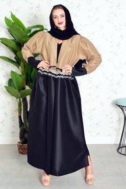 3768 5 Beads embellished abaya