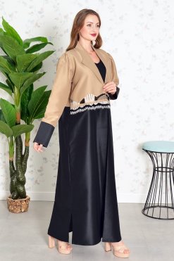 3768 3 Beads embellished abaya