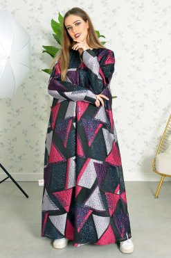 3744 5 Self printed abaya