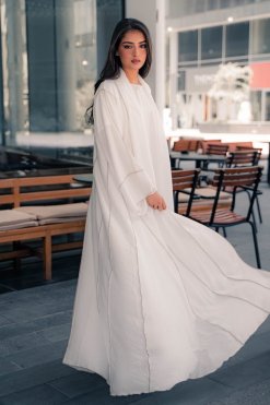 CUS 0723017 4 White Abaya