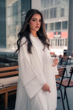 CUS 0723017 5 White Abaya