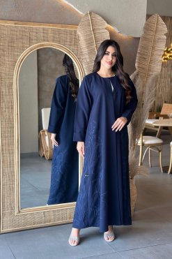 SGT262 3 Blue Flower Abaya