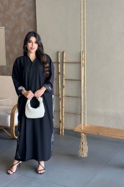 SGT265 3 Midblue Bisht Abaya