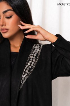 MOi2024916 3 1 MOiSTREET Handmade Suede Chamois Abaya