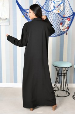 Bsi3851 6 Collar Style Handwork Beads Embellished Abaya