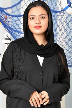 Bsi3851 4 Collar Style Handwork Beads Embellished Abaya