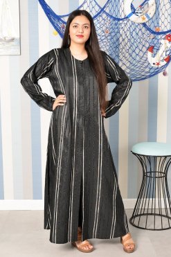 Stylish Round Neck Self Embossed Abaya 13 Bsi3838 7 Stylish Round Neck Self Embossed Abaya