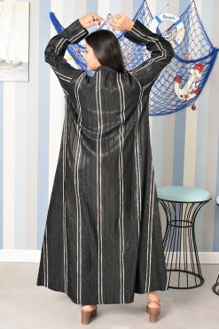 Stylish Round Neck Self Embossed Abaya 12 Bsi3838 6 Stylish Round Neck Self Embossed Abaya