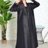 Bsi3835 Beads Embellished Abaya with Stylish Collar