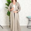 Collar style beads embellished bisht abaya