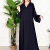 Beads embellished plain abaya