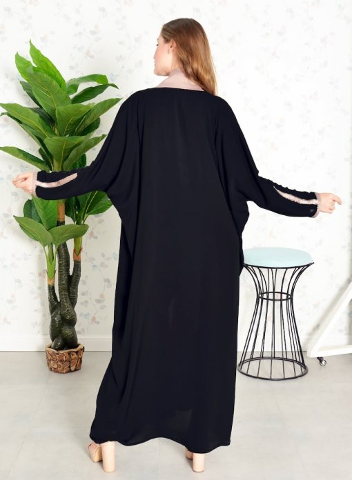 Embroidered Beads Embellished Bisht Abaya