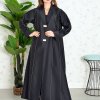 Bsi3829 Coat Collar Buttoned Abaya