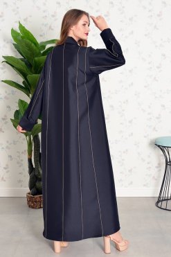 Bsi3829 7 Coat Collar Buttoned Abaya
