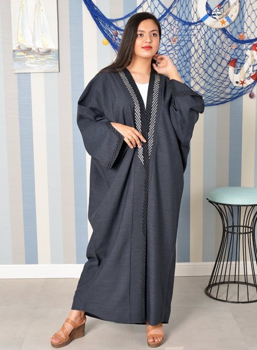 Embroidered Bahraini Style Abaya
