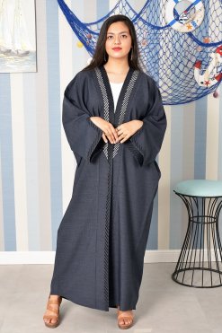 Bsi3826 3 Embroidered Bahraini Style Abaya