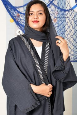 Bsi3826 2 Embroidered Bahraini Style Abaya