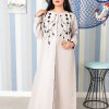 Bsi3824 Round Neck Beads Embellished Embroidered Abaya