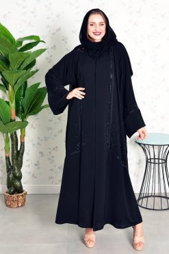 Bsi3823 6 Classic Style Beads Embellished Embroidered Abaya