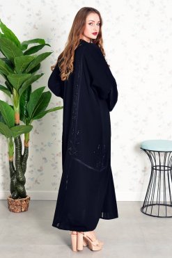 Bsi3823 5 Classic Style Beads Embellished Embroidered Abaya