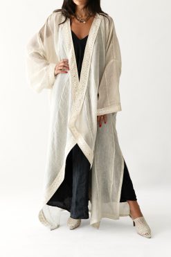 Light Beige Linen Bisht