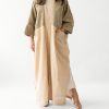 Beige Embroidery Bisht