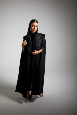 Black Bisht Abaya Set