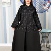 3857 1 Applique work beads embellished black abaya