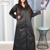 3859 2 V-Neck Beads Embellished Black Abaya