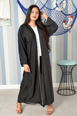Self embroidered bisht abaya with lining 8 3861 3 Self embroidered bisht abaya with lining