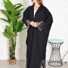 3863 1 Bahraini style pearl and mesh embellished bisht abaya
