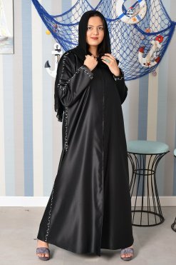 3875 6 Hand embroidered with beads embellished abaya