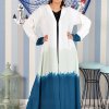 3882 1 Tie and dye with green and white bisht abaya with inner
