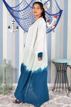 ربط وصبغ مع عباية بشت خضراء وبيضاء مع بطانة داخلية 3882 3 Tie and dye with green and white bisht abaya with inner