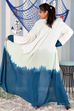 ربط وصبغ مع عباية بشت خضراء وبيضاء مع بطانة داخلية 3882 4 Tie and dye with green and white bisht abaya with inner