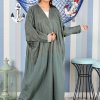 3890 1 Bahraini Style Embroidered Green Bisht Abaya