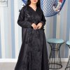 Flap Style Beads Embellished Abaya with Applique Work