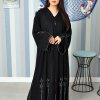 Embroidered Double Chiffon Abaya with Beads Embellishment 9 3895 1 Embroidered Double Chiffon Abaya with Beads Embellishment