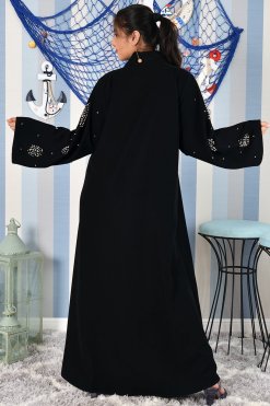 3899 42 Discover Exquisite Collar Style Button and Beads Embellished Abayas