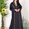 3907 1 Elevate Your Style With Our Beaded, Embroidered Coat-Collar Abaya