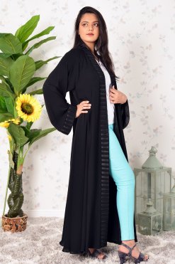 3915 5 Ribbon style bisht abaya