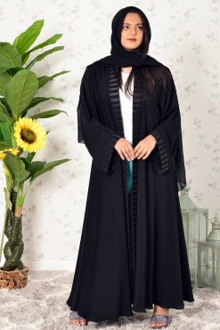 3915 6 Ribbon style bisht abaya