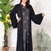 Beads Embellished Black Abaya