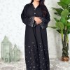 عباية مطرزة بأزرار على شكل ياقة 15 3927 1 1 Collar Style Button Embellished Embroidered Abaya